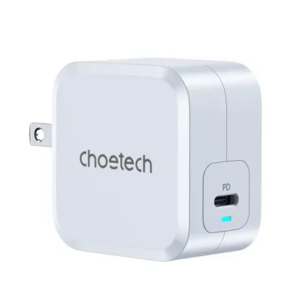 Choetech USB-C PD 45W GaN Type-C Wall Charger with PPS for Samsung Super Fast Charging – US Plug – White – PD8007