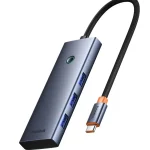 Baseus UltraJoy Series7-Port HUB Docking Station (Type-C to HDMI4K@60Hz*1+VGA*1+USB 3.0*4+PD*1) – Gray