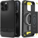 Apple iPhone 15 Pro Rugged Armor MagFit Case by Spigen – ACS06703 – Matte Black