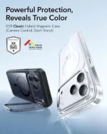 iPhone 17 Pro Max ESR Classic Hybrid With Stand Case – Clear Black - Image 4