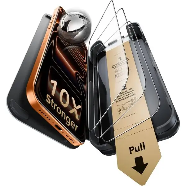 71QS94s7i8L._AC_SL1500_-1-600x600.jpg iPhone 17 Pro Max ESR UltraFit Armorite Glass Protector 2 Pack – Clear - Image 1