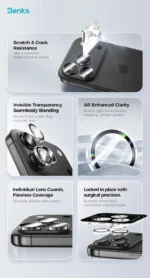 iPhone 17 Pro Max / 17 Pro Benks GlassWarrior Lens Protector – Black – 6948005961596 - Image 2