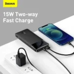 Baseus Bipow Power Bank 15W with Digital Display 10000mAh – Black - Image 4