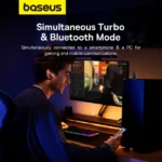 Baseus AeQur G10 Dual Mode Wireless Earphones – Black - Image 4