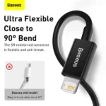 Baseus Superior Series Fast Charging Data Cable USB to iPhone 2M – Black - Image 4